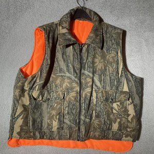 WINCHESTER CONCEAL Mens 2XL Reversible Camo Trebark and Orange Hunting Vest
